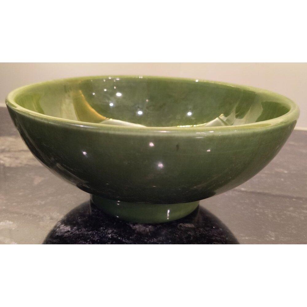 Vintage Haeger USA 401 Green Ceramic Bowl